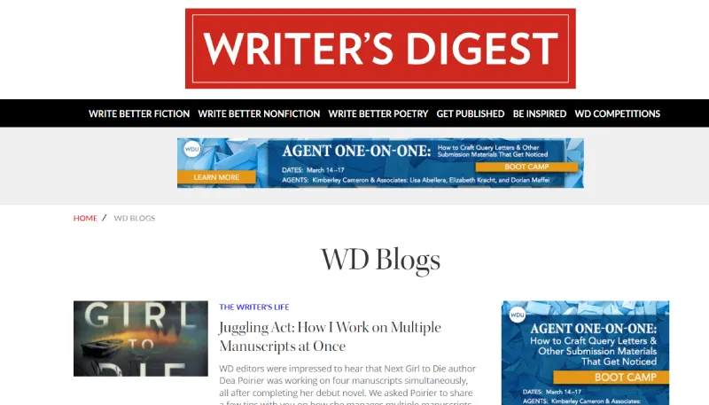 best self publishing blogs - writer's digest